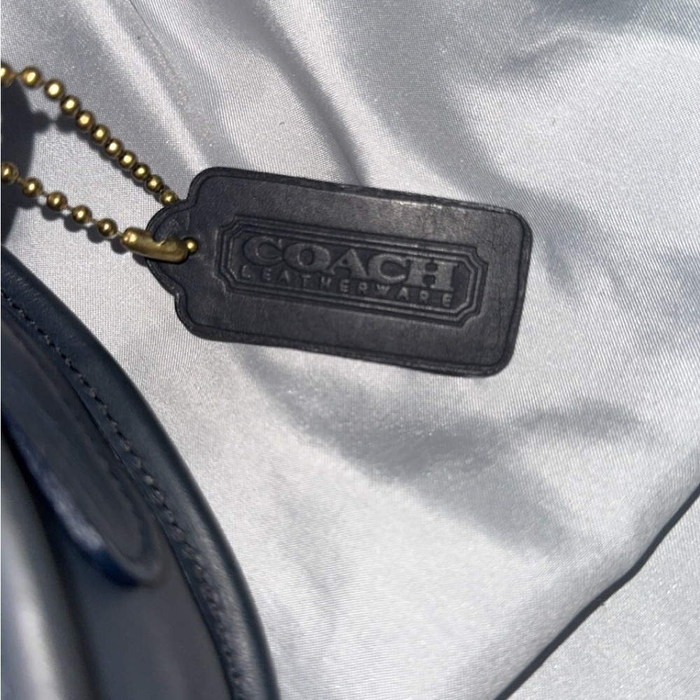 Vintage Coach Elegant dark blue Leather Crossbody Bag - Picture 5 of 8